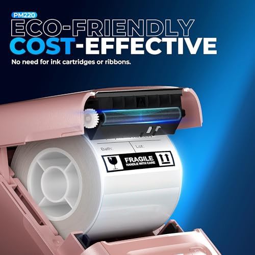 Pink Bluetooth label printer for Android — photo 3