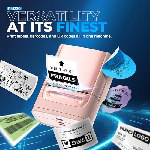 Pink Bluetooth label printer for Android — photo 5