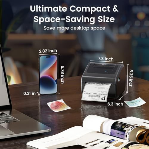 Bluetooth shipping printer with internal bin — photo 5