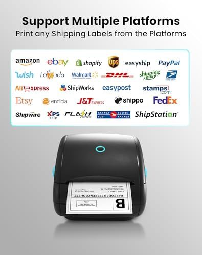 Black thermal shipping label printer for business — photo 4