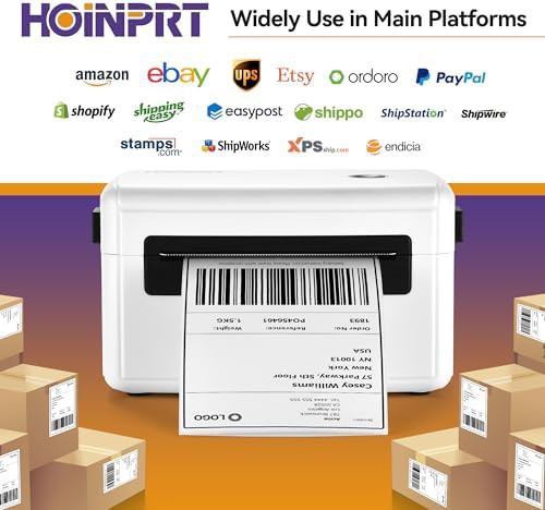 White high speed USB shipping printer — photo 5