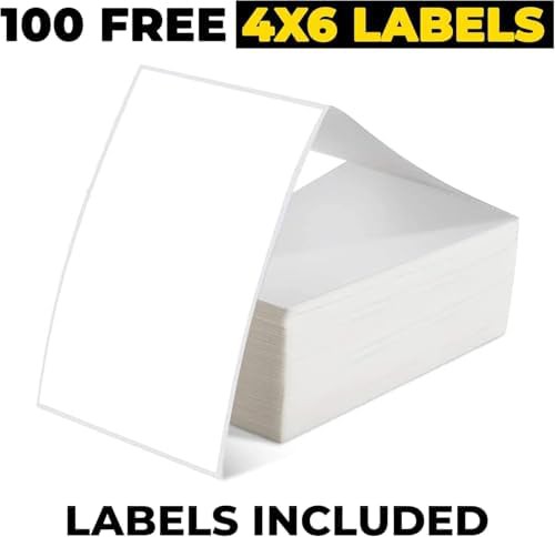 White bluetooth shipping label printer for 4x6 labels — photo 4