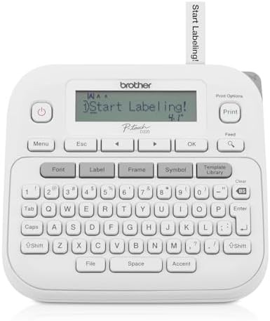 Renewed portable label maker with qwerty keyboard