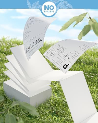 Fanfold white thermal shipping stickers — photo 4