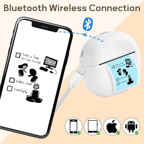 White mini pocket thermal photo printer — photo 4