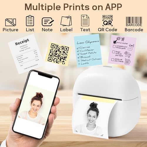 White mini pocket thermal photo printer — photo 5