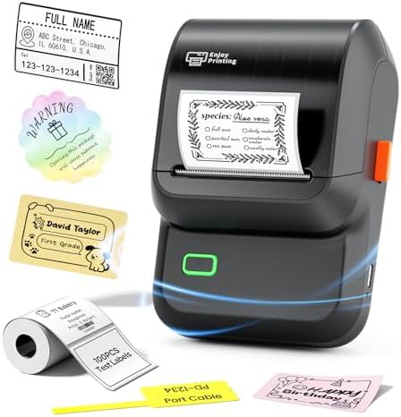 Two inch black portable label maker