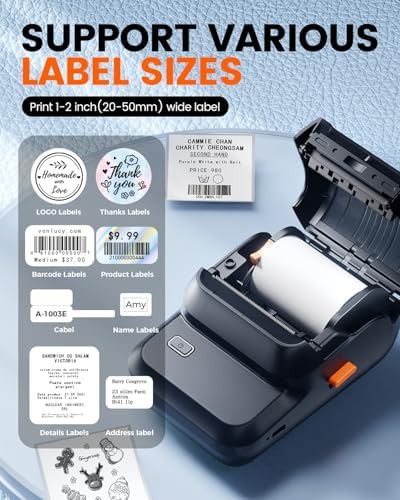 Two inch black portable label maker — photo 3