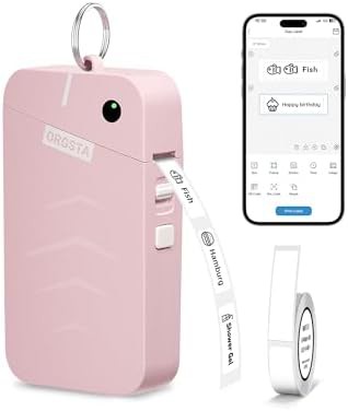 Portable bluetooth thermal label machine with tape