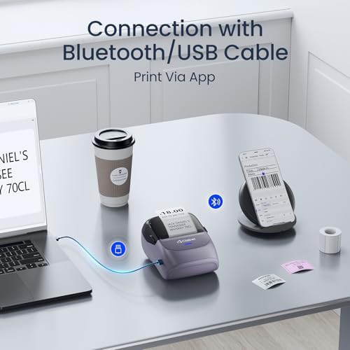 White handheld inkless label maker for retail — photo 4