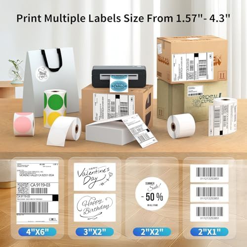 Black 4x6 thermal shipping label printer — photo 4