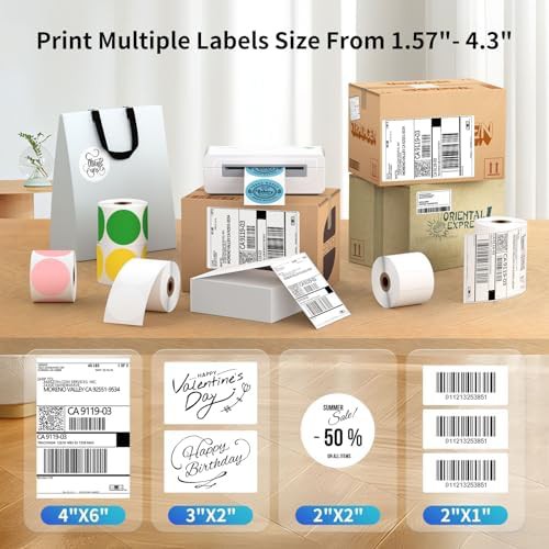 White 4x6 thermal shipping label printer — photo 4