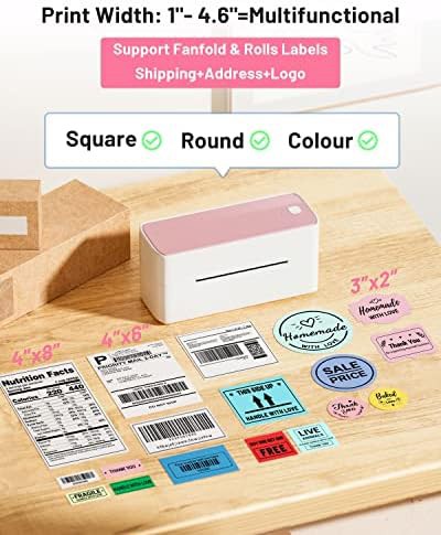 Pink shipping printer with pink thermal labels — photo 4