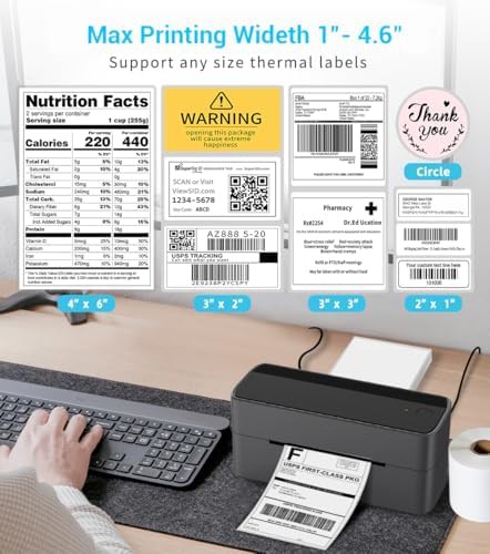 Shipping label printer with five hundred label roll — photo 4