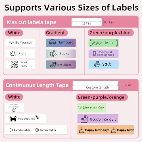 Pocket mini bluetooth label maker with tape — photo 3