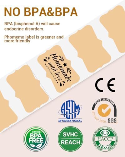 Round brown thermal labels two inch — photo 4
