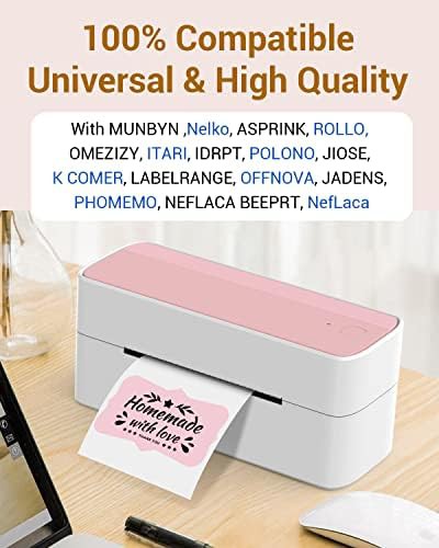 White round thermal stickers two inch — photo 3
