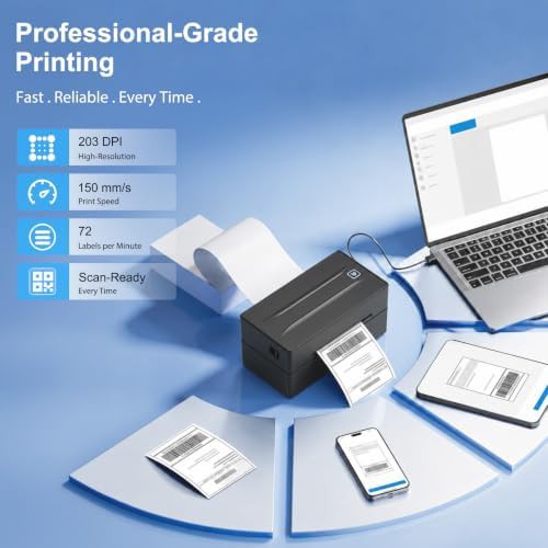 High speed bluetooth shipping label printer — photo 4
