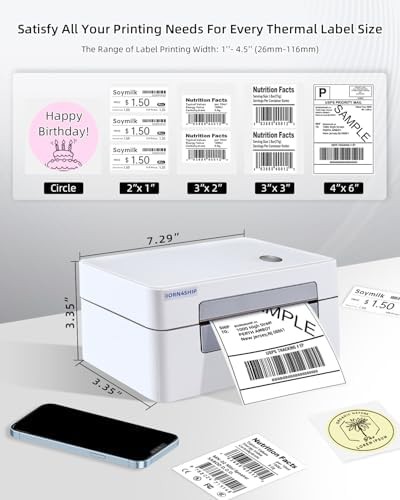 Gray Bluetooth shipping label printer — photo 4