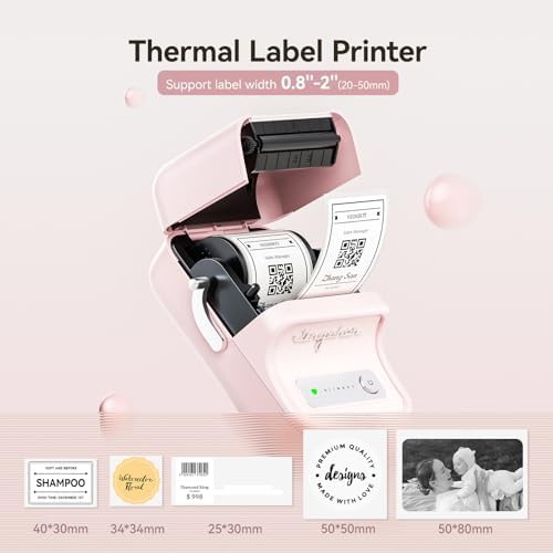 Pink bluetooth thermal printer for small business — photo 5