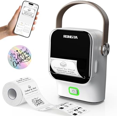 White handheld rechargeable label maker