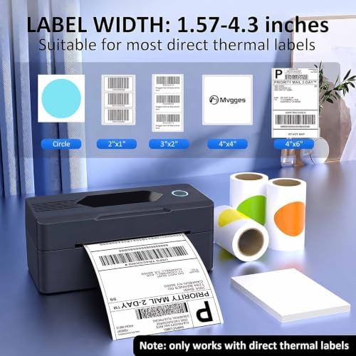 Inky black bluetooth thermal shipping printer — photo 4