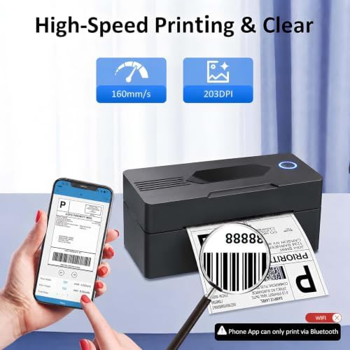 Inky black bluetooth thermal shipping printer — photo 5