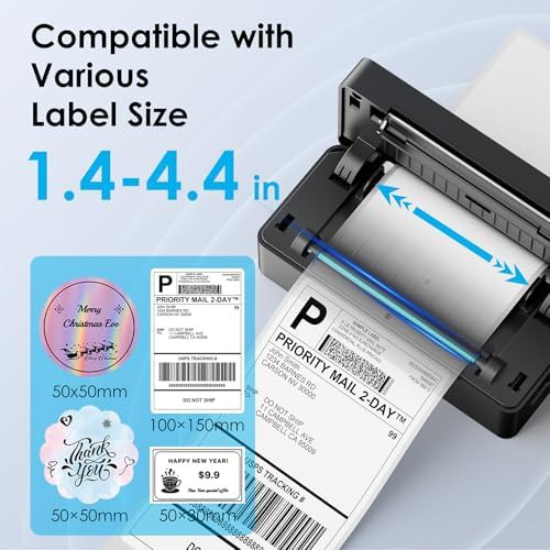 Black portable thermal shipping printer — photo 3