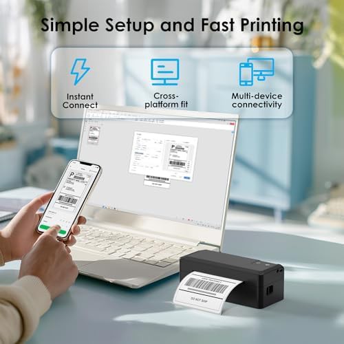 Black portable thermal shipping printer — photo 4