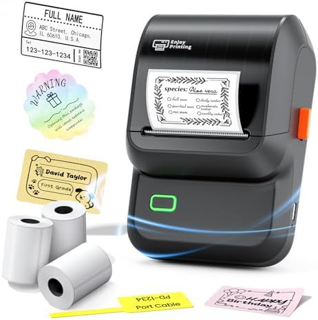 Portable bluetooth printer with three tapes