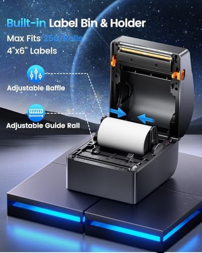 Thermal printer with built-in paper bin — photo 3