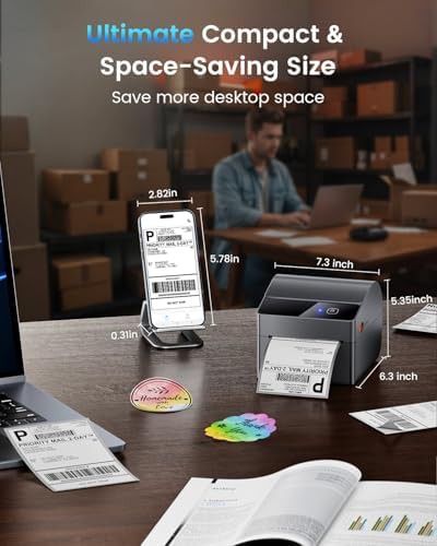 Thermal printer with built-in paper bin — photo 4