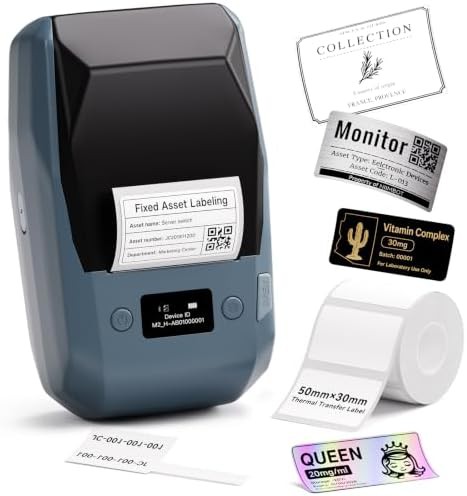 Blue waterproof thermal transfer label printer