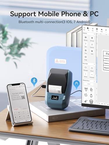 Blue waterproof thermal transfer label printer — photo 3