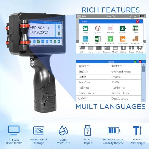Handheld inkjet coding and barcode printer — photo 4