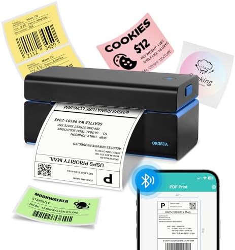 Bluetooth shipping label printer for four by six