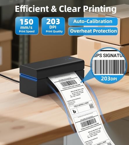 Bluetooth shipping label printer for four by six — photo 5