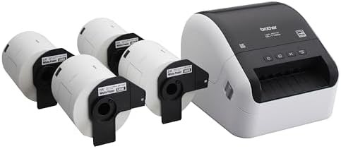 Wide format shipping printer with four tape rolls