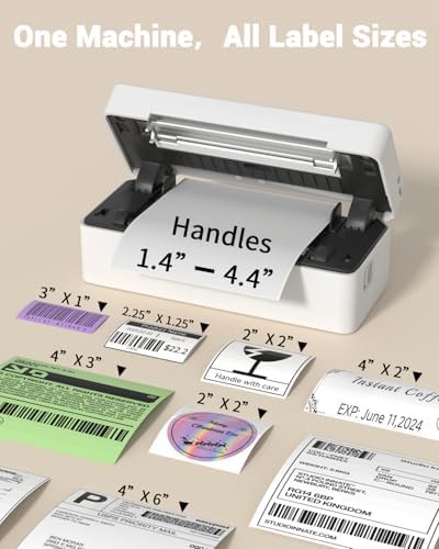 White wireless inkless shipping label printer — photo 5