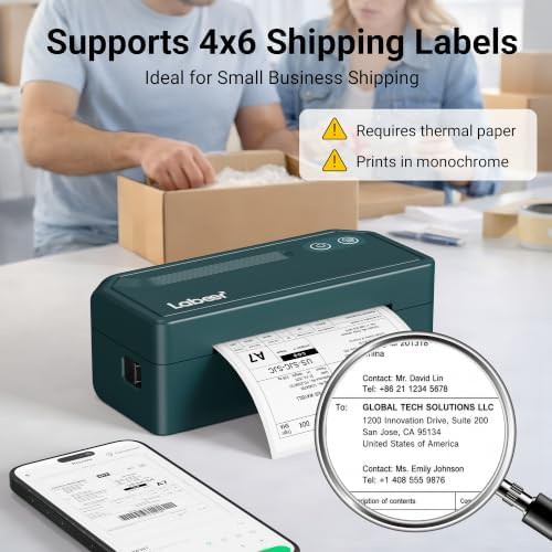 Green wireless thermal shipping label printer — photo 4