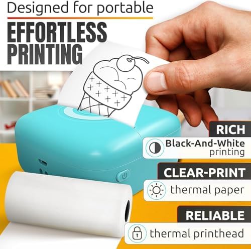 Mini thermal sticker maker with extra rolls — photo 4