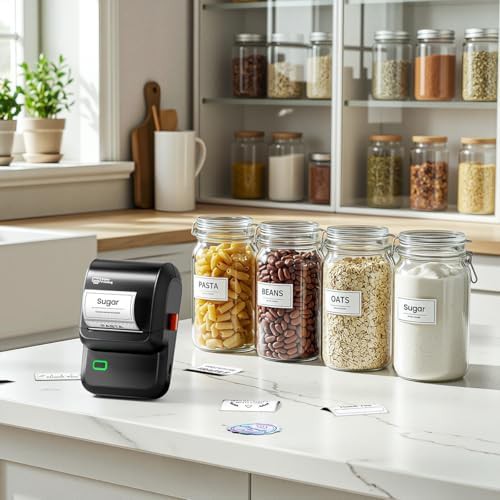 Glossy black barcode label maker with fonts — photo 3