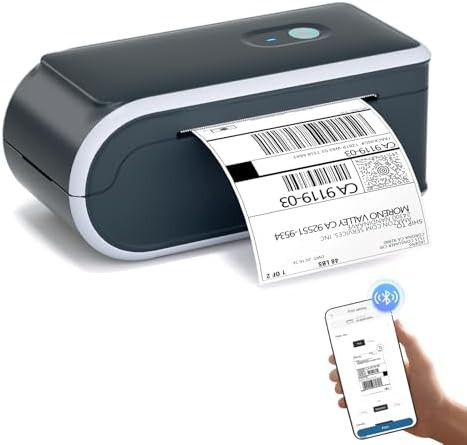 Portable battery powered thermal shipping printer