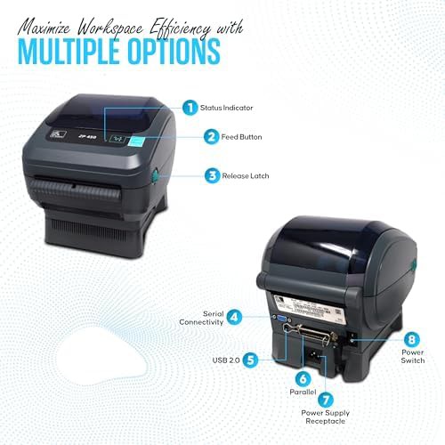 Zebra ZP450 direct thermal barcode printer — photo 4