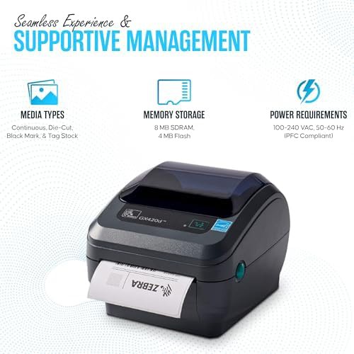 Zebra GX420D ethernet thermal label printer — photo 4
