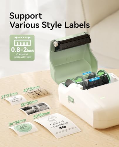 Green label maker with three tape rolls — photo 4