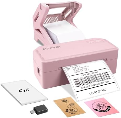 Android compatible thermal shipping printer with stand