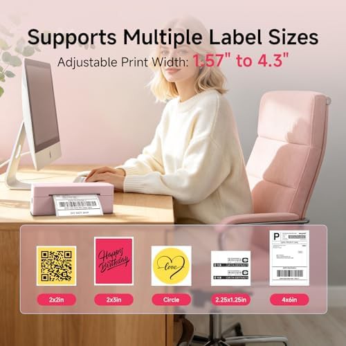 Android compatible thermal shipping printer with stand — photo 4