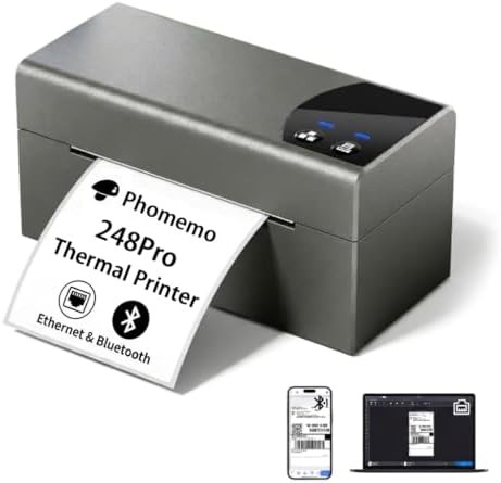Thermal label printer with ethernet and bluetooth