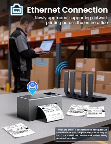 Thermal label printer with ethernet and bluetooth — photo 3